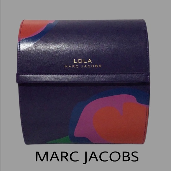 MARC JACOBS LOLA Faux Leather Box for Cosmetics, Jewelry, Make-Up, Etc., Purple - Picture 1 of 9